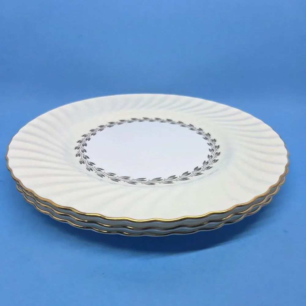 Minton Cheviot Gold Laurel Wreath Set Of 3 Unused 10 1/2